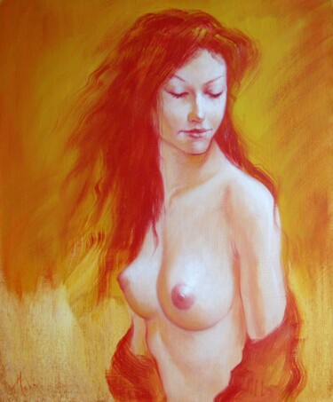 Painting titled "Après moi le déluge" by Isabel Mahe, Original Artwork, Oil Mounted on Wood Stretcher frame