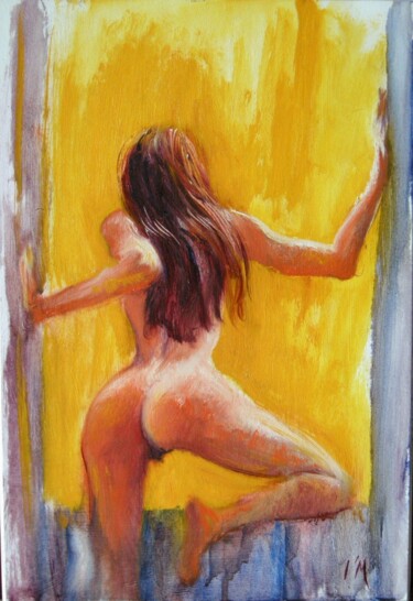 Painting titled "Look!" by Isabel Mahe, Original Artwork, Oil