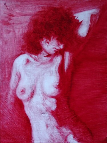 Painting titled "Etude Rouge / Red s…" by Isabel Mahe, Original Artwork, Oil