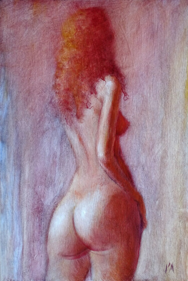Peinture intitulée "Petit nu, de dos" par Isabel Mahe, Œuvre d'art originale, Huile