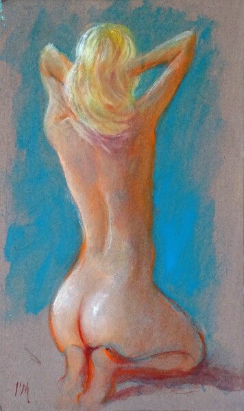 Peinture intitulée "Etude de nu de dos" par Isabel Mahe, Œuvre d'art originale, Huile