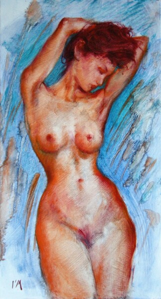 Картина под названием "Etude de modèle nu" - Isabel Mahe, Подлинное произведение искусства, Масло