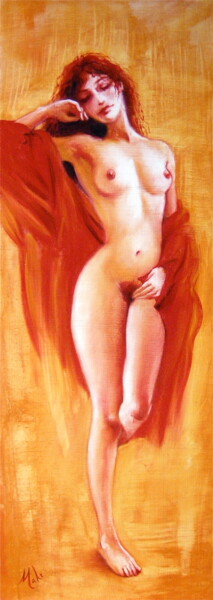 Painting titled "Venus" by Isabel Mahe, Original Artwork, Oil Mounted on Other rigid panel