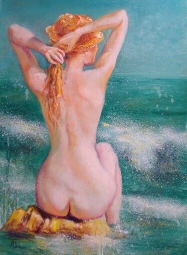 Malerei mit dem Titel "Insouciance" von Isabel Mahe, Original-Kunstwerk, Öl