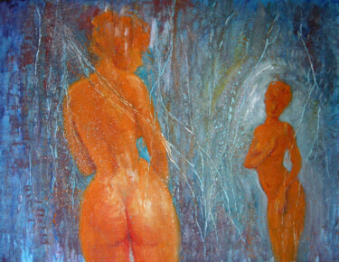 Pintura intitulada "Découverte de Soi .…" por Isabel Mahe, Obras de arte originais, Óleo