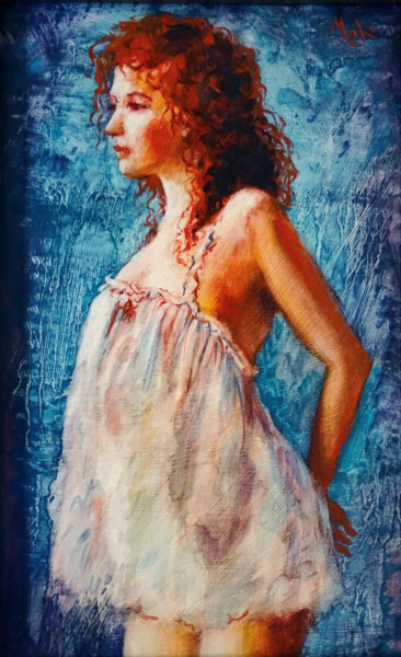 Painting titled "Babydoll" by Isabel Mahe, Original Artwork, Oil