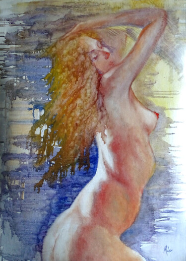 Картина под названием "Venise" - Isabel Mahe, Подлинное произведение искусства, Масло Установлен на Другая жесткая панель