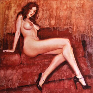 Pintura intitulada "Jeu de jambes ( Leg…" por Isabel Mahe, Obras de arte originais, Óleo