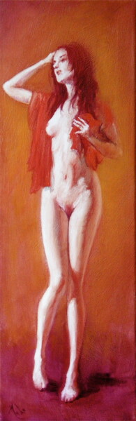 Painting titled "La Guiguitte" by Isabel Mahe, Original Artwork, Oil Mounted on Other rigid panel