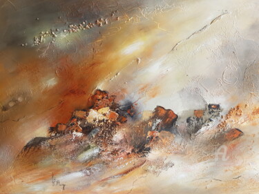 Painting titled ""Chimère" n°260" by Isabel Ollange, Original Artwork, Oil