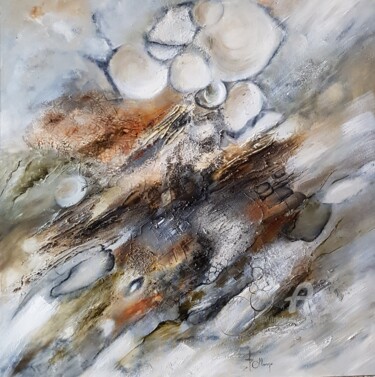 Peinture intitulée "Oxygène n°310" par Isabel Ollange, Œuvre d'art originale, Huile Monté sur Châssis en bois