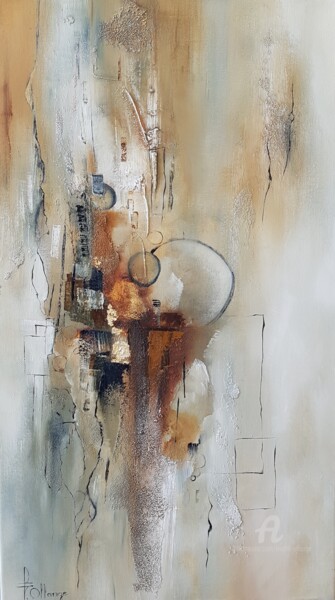 Peinture intitulée ""Résilience"' n° 321" par Isabel Ollange, Œuvre d'art originale, Huile Monté sur Châssis en bois
