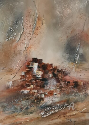 Pittura intitolato "Maroc N° 363" da Isabel Ollange, Opera d'arte originale, Olio Montato su Telaio per barella in legno