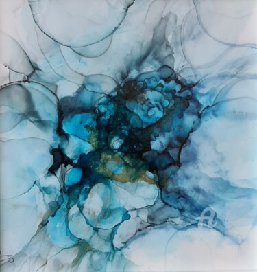 Painting titled "Petite encre vendue…" by Isabel Ollange, Original Artwork, Ink Mounted on Other rigid panel