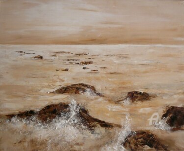 Peinture intitulée "Mer d'huile" par Isabel Ollange, Œuvre d'art originale, Huile