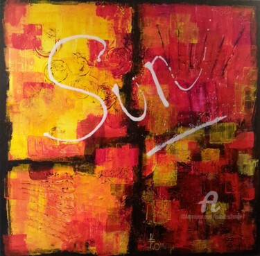 Painting titled "Sun N°200" by Isabel Ollange, Original Artwork, Acrylic