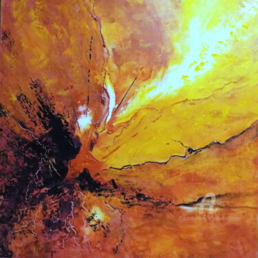 Painting titled "Solaire" by Isabel Ollange, Original Artwork, Acrylic