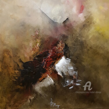 Painting titled "Résurgence" by Isabel Ollange, Original Artwork, Oil