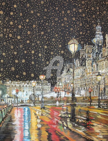 Pintura intitulada "París luminoso" por Isabel Sanz Moreno, Obras de arte originais, Outro