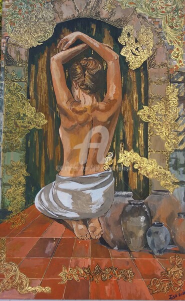 Pintura titulada "Mi rincón" por Isabel Sanz Moreno, Obra de arte original, Acrílico