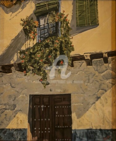 Painting titled "Casa Candeleda" by Isabel Sanz Moreno, Original Artwork, Oil