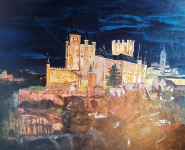 Schilderij getiteld "Alcázar Segovia" door Isabel Sanz Moreno, Origineel Kunstwerk, Acryl
