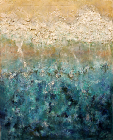 Peinture intitulée "Mirando al mar" par Isabel Tapias, Œuvre d'art originale, Pigments