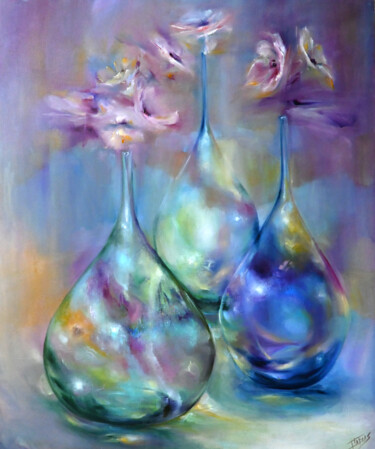 Painting titled "Transparencias" by Isabel Tapias, Original Artwork, Oil