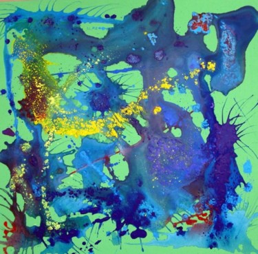 Malerei mit dem Titel "Crazy heaven" von Isabel Hermano, Original-Kunstwerk, Öl