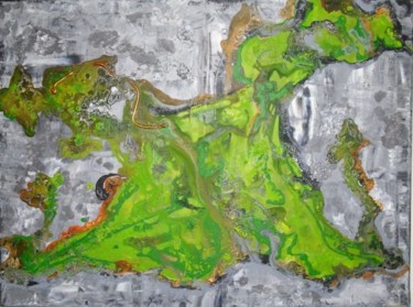 绘画 标题为“Rock lives with alg…” 由Isabel Hermano, 原创艺术品, 油