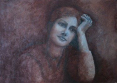 Painting titled "penso" by Isabella Cervia, Original Artwork