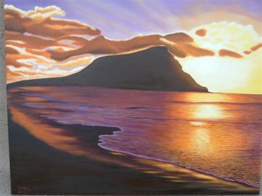 Painting titled "Teneriffa El Medano" by Isabel Degen, Original Artwork, Oil