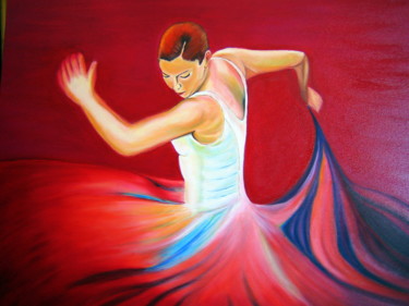 Malarstwo zatytułowany „Tancerka Flemenco” autorstwa Isabel Degen, Oryginalna praca, Olej