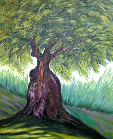 Peinture intitulée "Drzewo I" par Isabel Degen, Œuvre d'art originale, Huile