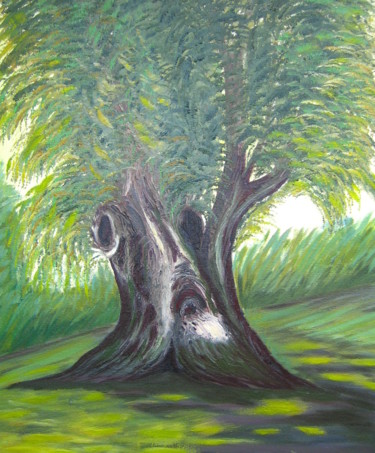 Schilderij getiteld "Drzewo III" door Isabel Degen, Origineel Kunstwerk, Olie