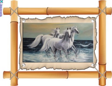 Pittura intitolato "caii in spuma mari" da Isabela Seralio, Opera d'arte originale, Olio