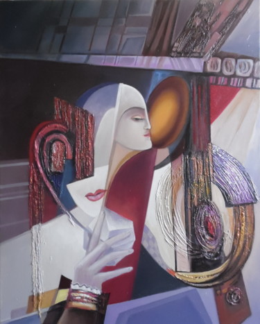 Pittura intitolato "dedublare zz" da Isabela Seralio, Opera d'arte originale, Olio
