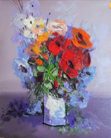 Pittura intitolato "a2.jpg  fiori del g…" da Isabela Seralio, Opera d'arte originale, Olio