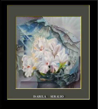 Pittura intitolato "flori albe regale" da Isabela Seralio, Opera d'arte originale, Olio