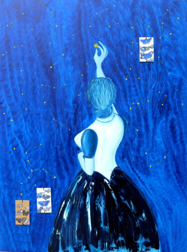 Pittura intitolato "Blanche étoile - St…" da Isabelle Lafargue, Opera d'arte originale, Olio