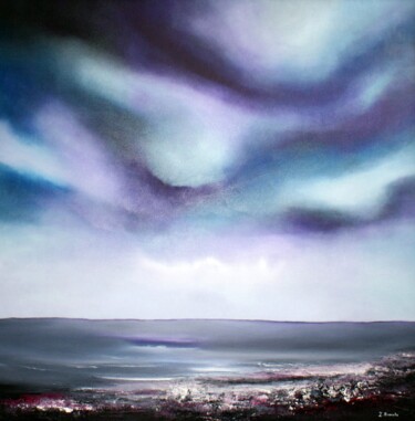 Painting titled "Purple Rain" by Isabelle Amante, Original Artwork