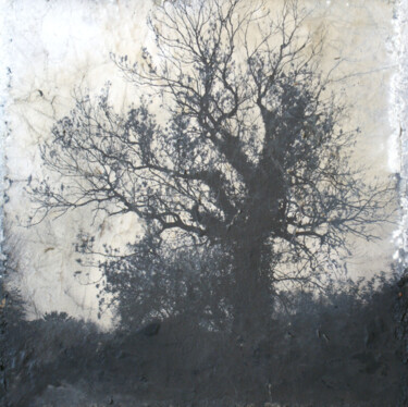 Painting titled "A Black Tree" by Isabelle Amante, Original Artwork