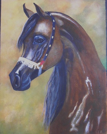 Peinture intitulée "cheval-arabe.jpg" par Isabelle, Œuvre d'art originale
