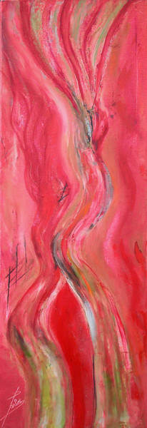 Painting titled "Ombres douces-60-x2…" by Isabelle Barbot, Original Artwork, Oil