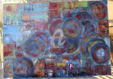 Painting titled "peinture abstraite…" by Zabou, Original Artwork, Oil