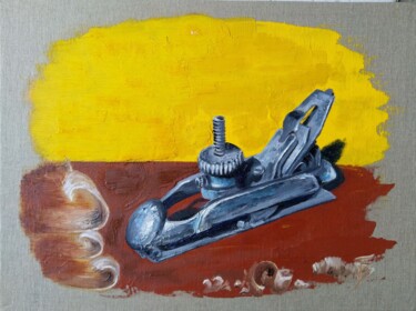 Peinture intitulée "Le Rabot" par Isabelle Blanc, Œuvre d'art originale, Acrylique Monté sur Carton