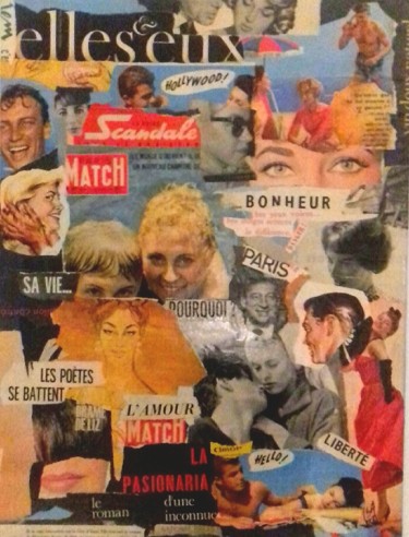 Kolaże zatytułowany „Passionaria” autorstwa Isabelle Blondel, Oryginalna praca, Kolaże