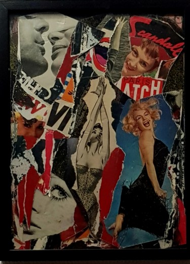 Collages titled "BRISURES DE VIE" by Isabelle Blondel, Original Artwork, Collages
