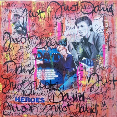 Collages getiteld "Just David" door Isabelle Blondel, Origineel Kunstwerk, Collages