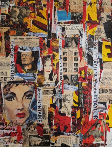 Collages intitulée "My Taylor is beauti…" par Isabelle Blondel, Œuvre d'art originale, Collages